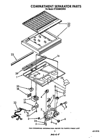 Compartment  separator parts
