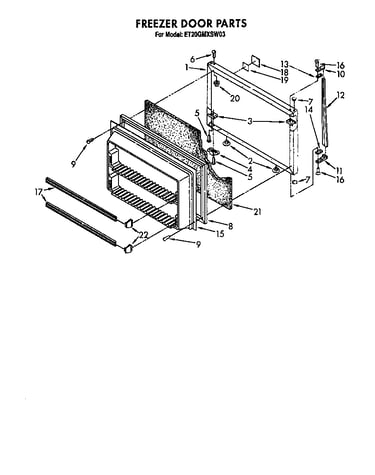 Freezer door parts