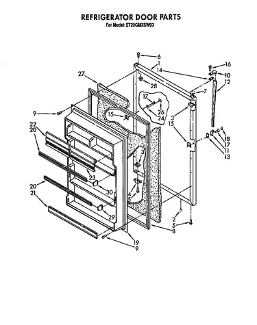 Refrigerator door parts