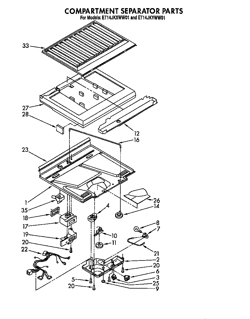 COMPARTMENT SEPARATOR PARTS