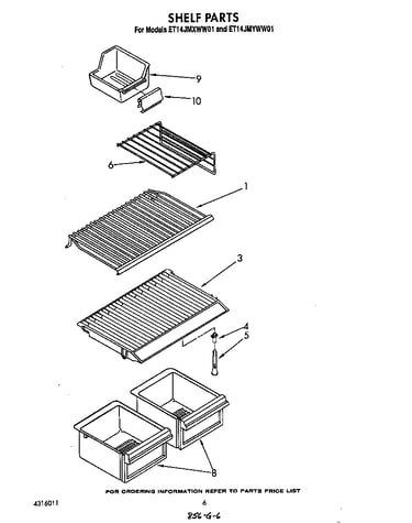 Shelf parts