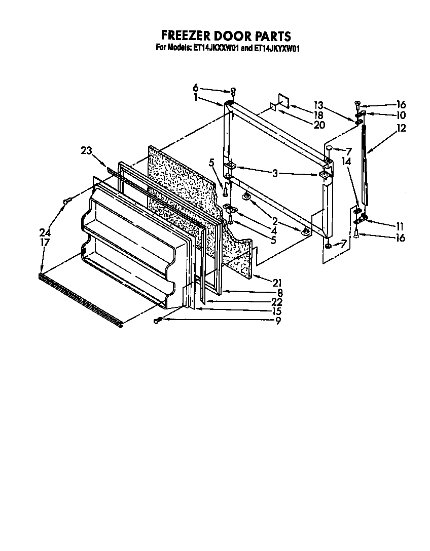 Freezer door parts