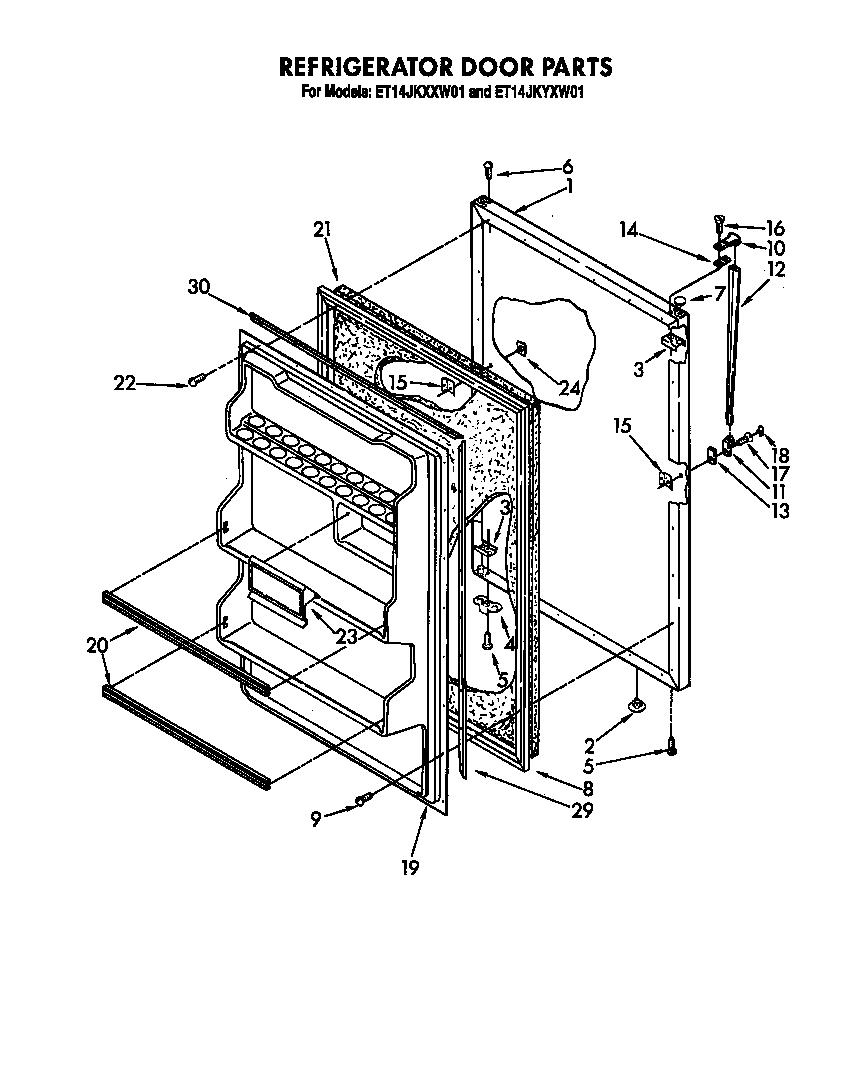 Refrigerator door parts