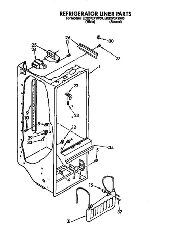 Refrigerator liner parts