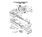 Whirlpool ED22PQXYN00 motor and ice container parts diagram