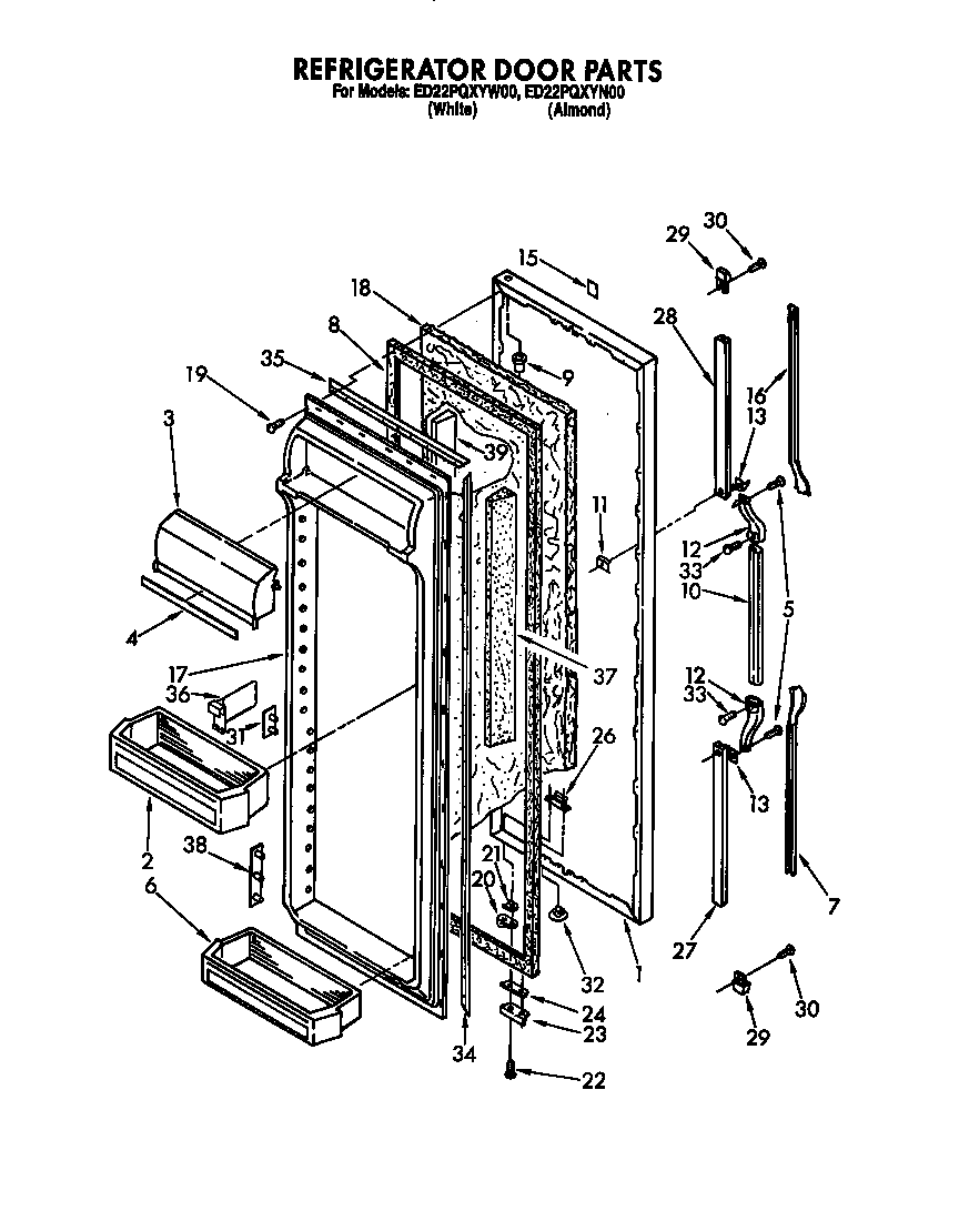Refrigerator door parts