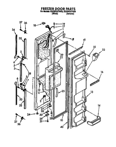 Freezer door parts