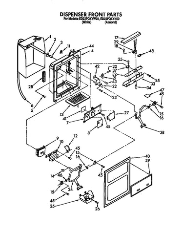 Dispenser front parts