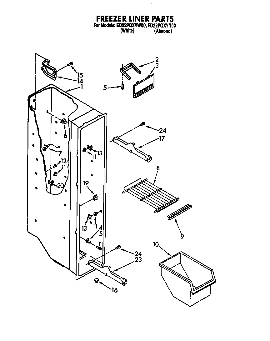 FREEZER LINER PARTS