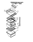 Refrigerator shelf parts