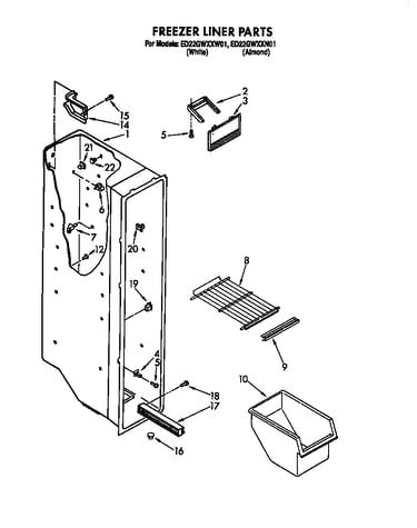 Freezer liner parts