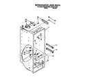 Whirlpool ED22DKXAN00 refrigerator liner parts diagram