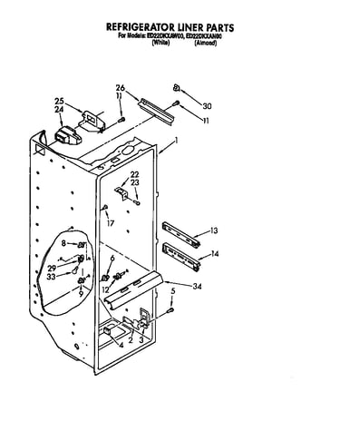 Refrigerator liner parts