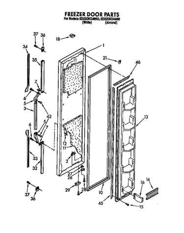 Freezer door parts