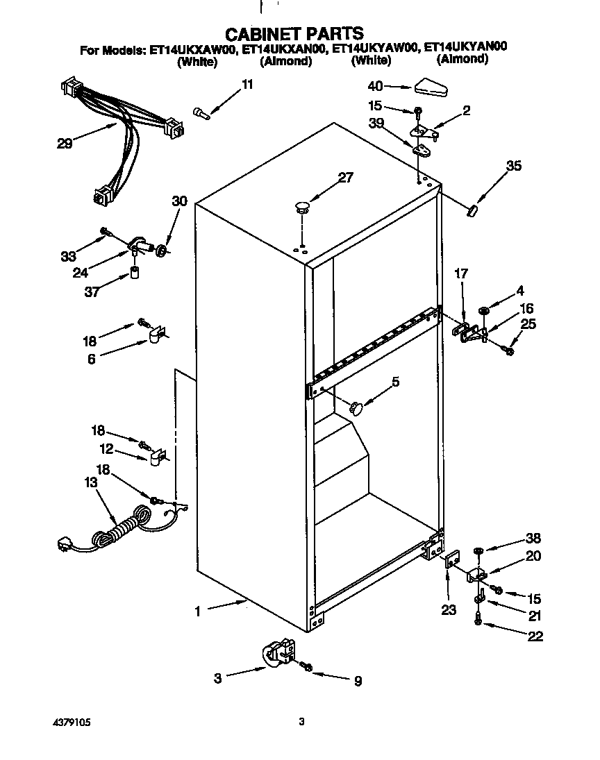 CABINET PARTS