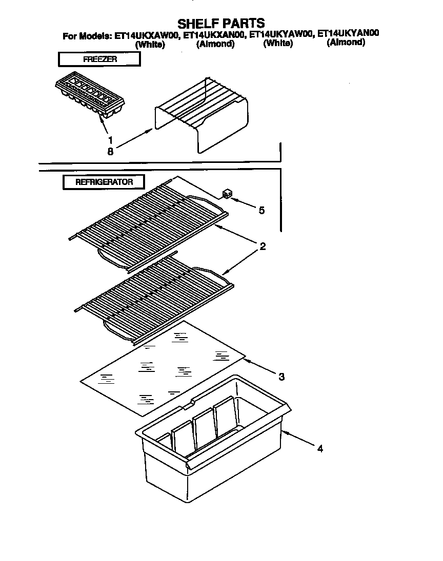 Shelf parts