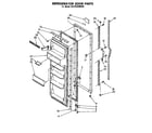 Whirlpool ED19TKXMWR0 refrigerator door parts diagram