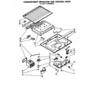 Whirlpool ET14AKXMWR0 compartment separator and control parts diagram