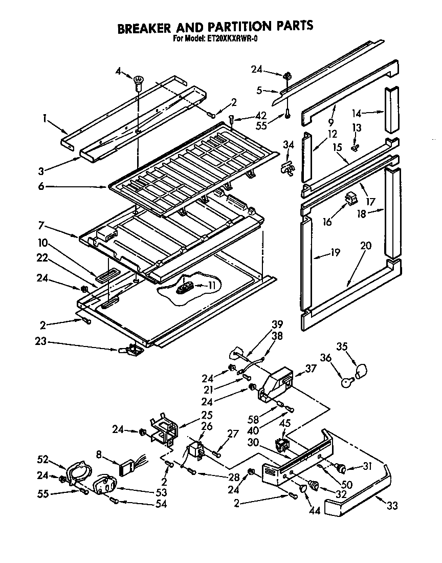 Breaker and partition parts