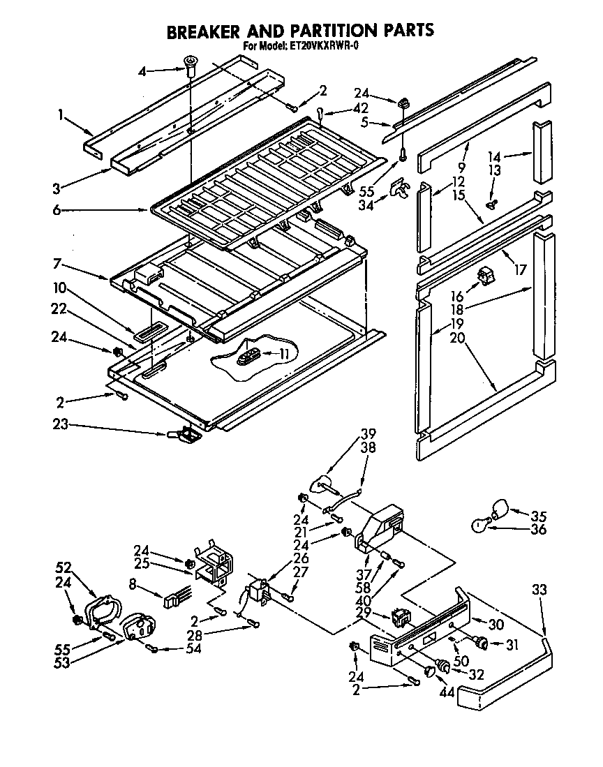 Breaker and partition parts