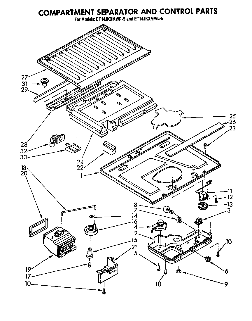 COMPARTMENT SEPARATOR AND CONTROL PARTS