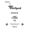 Whirlpool ET14DCXLWR0 cover page diagram