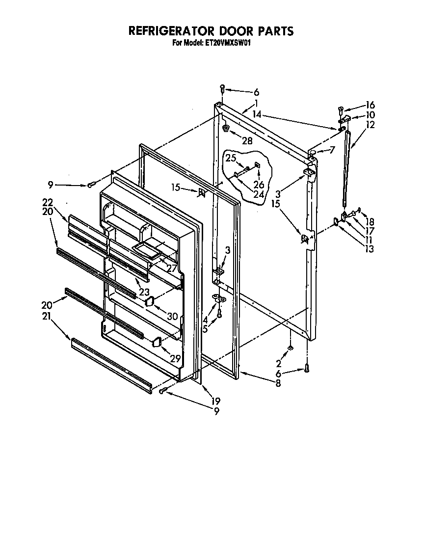 REFRIGERATOR DOOR PARTS