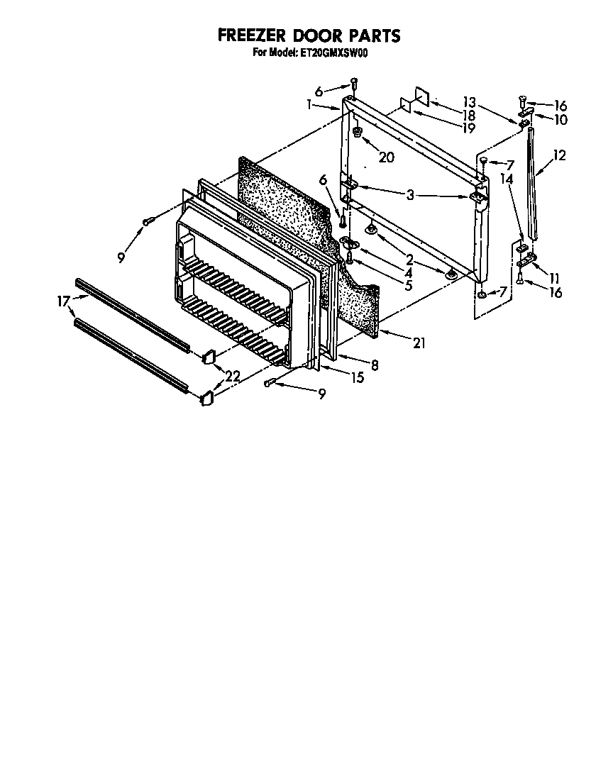 Freezer door parts