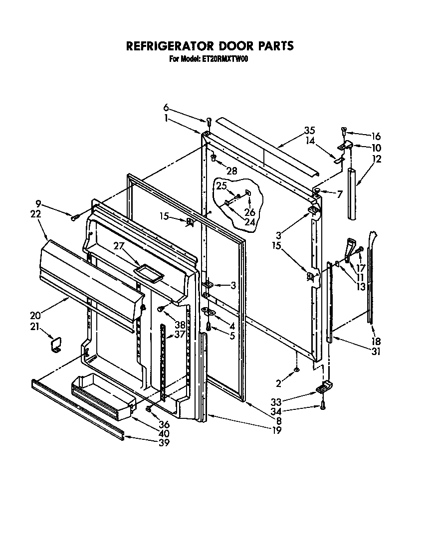 Refrigerator door
