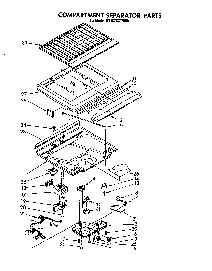 Compartment separator