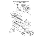 Whirlpool 7ED27DQXDN02 motor and ice container diagram