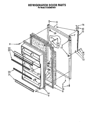 Refrigerator door