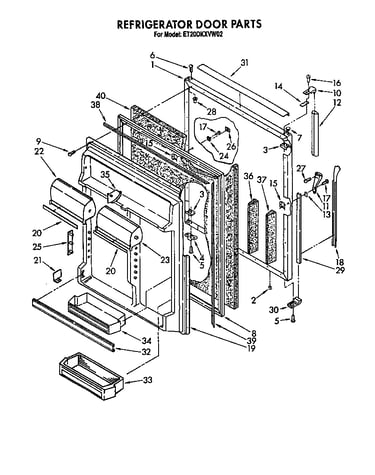 Refrigerator door