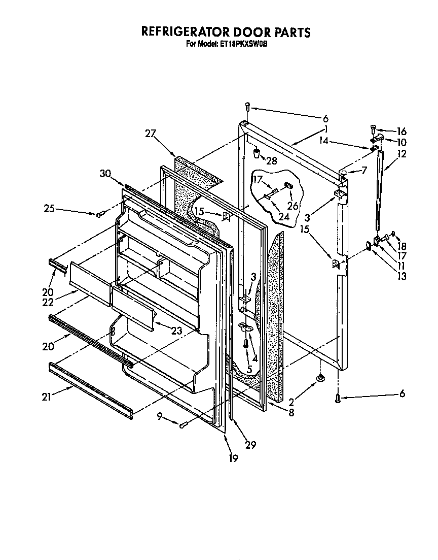 Refrigerator door
