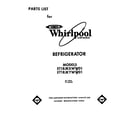 Whirlpool ET18JKYWW01 front cover diagram