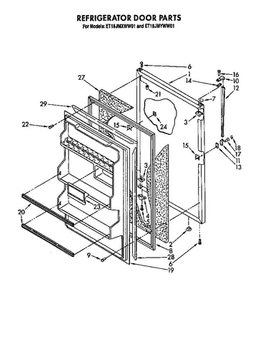 Refrigerator door