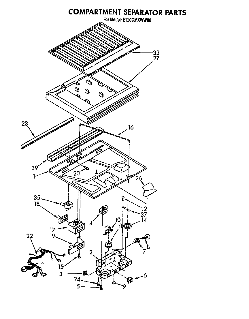 Compartment separator