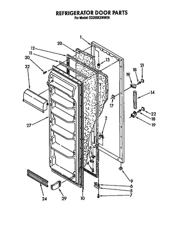Refrigerator door