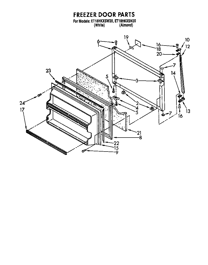 Freezer door