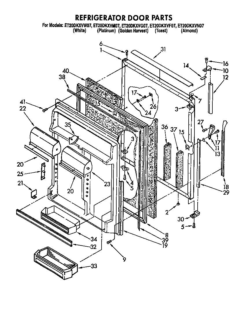 Refrigerator door
