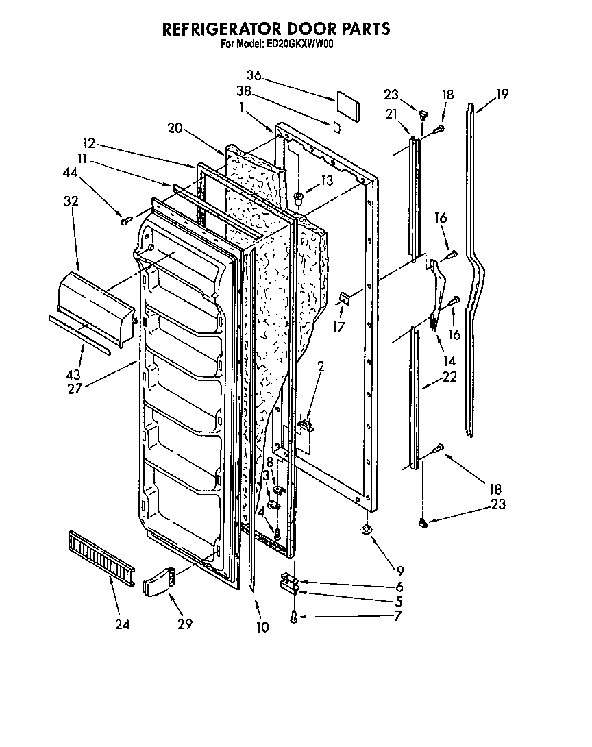 Refrigerator door
