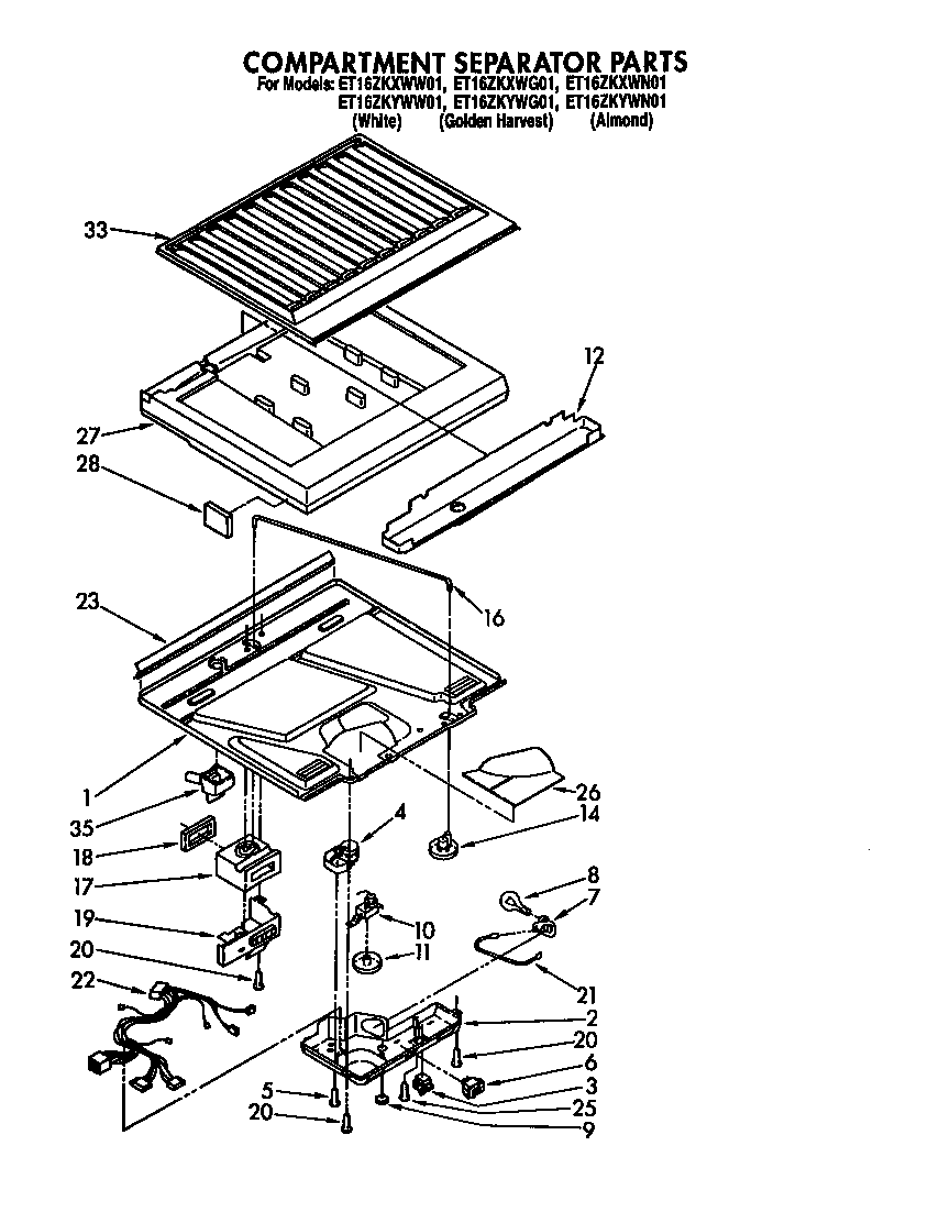 Compartment separator