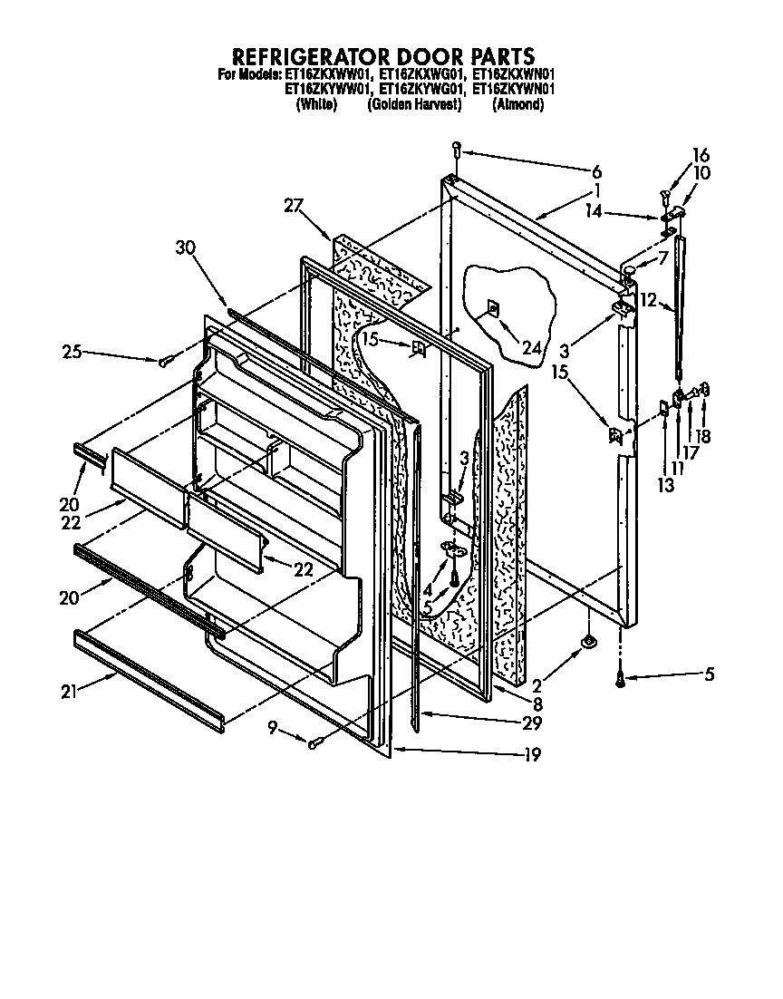 Refrigerator door