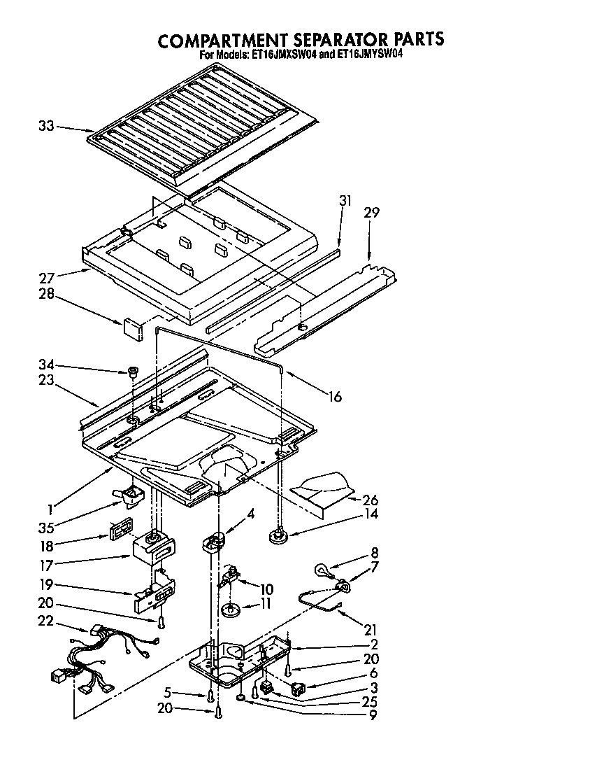Compartment separator
