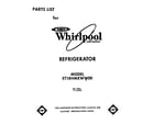Whirlpool ET18HMXWN00 front cover diagram