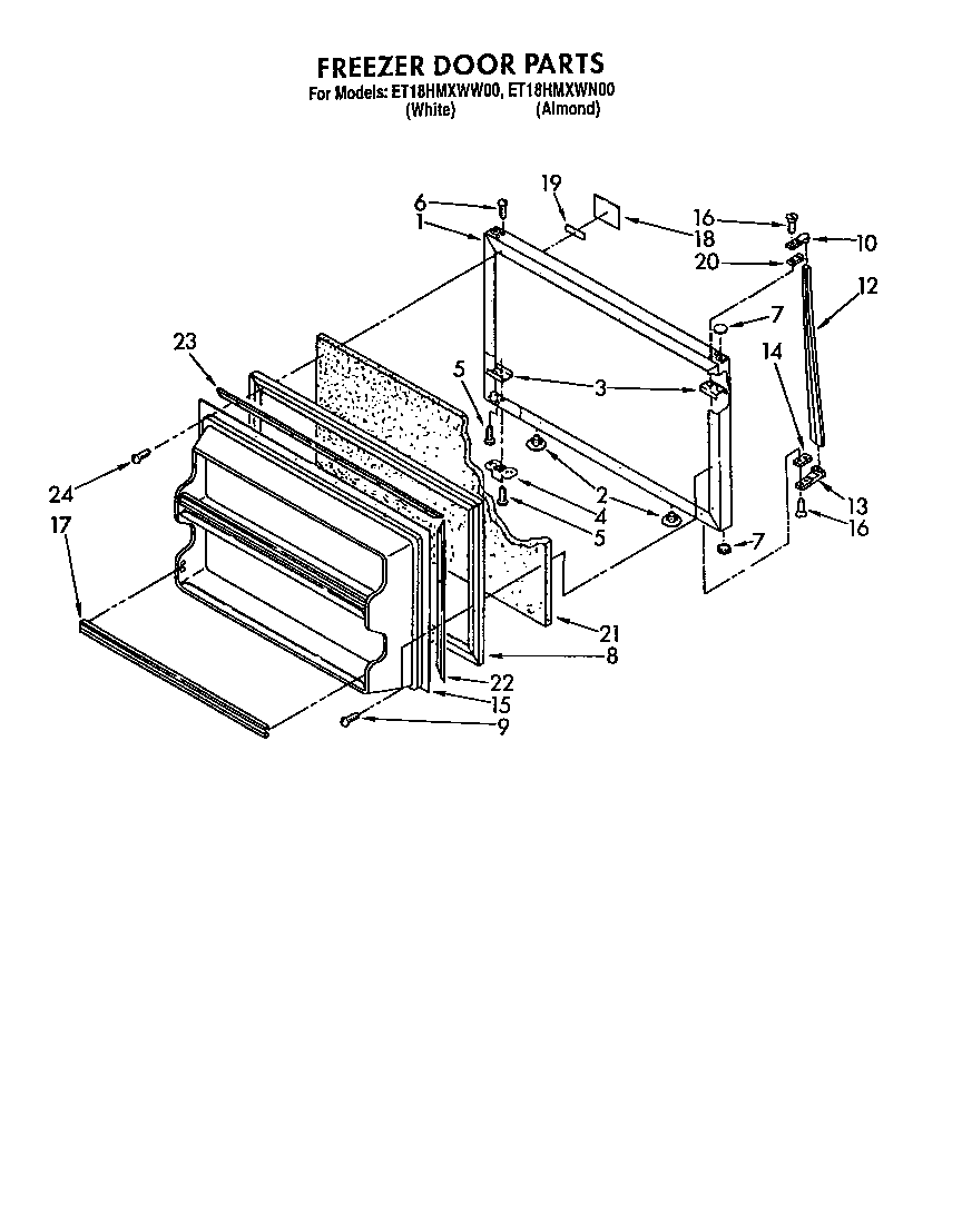 Freezer door