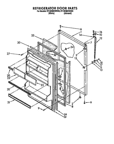 Refrigerator door