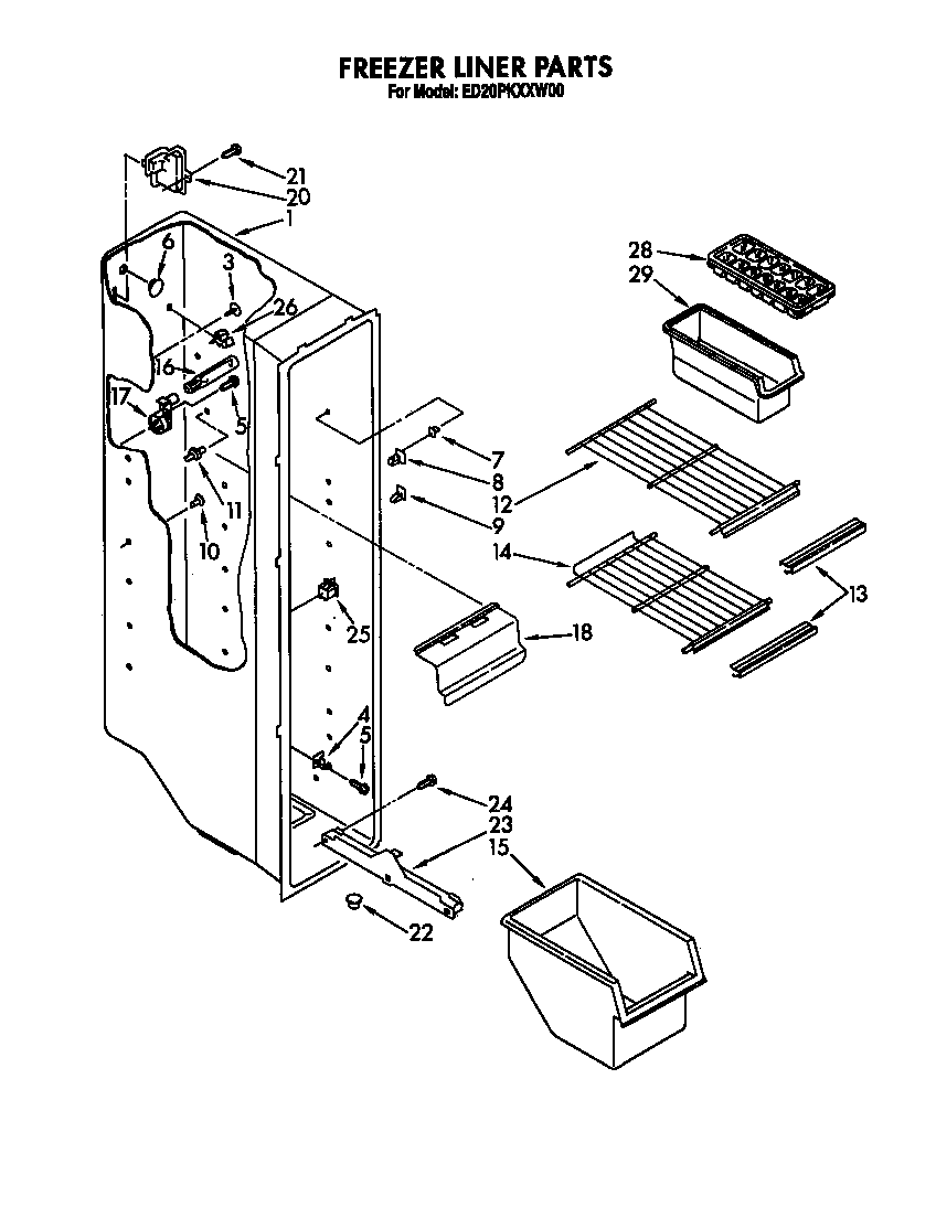 Freezer liner