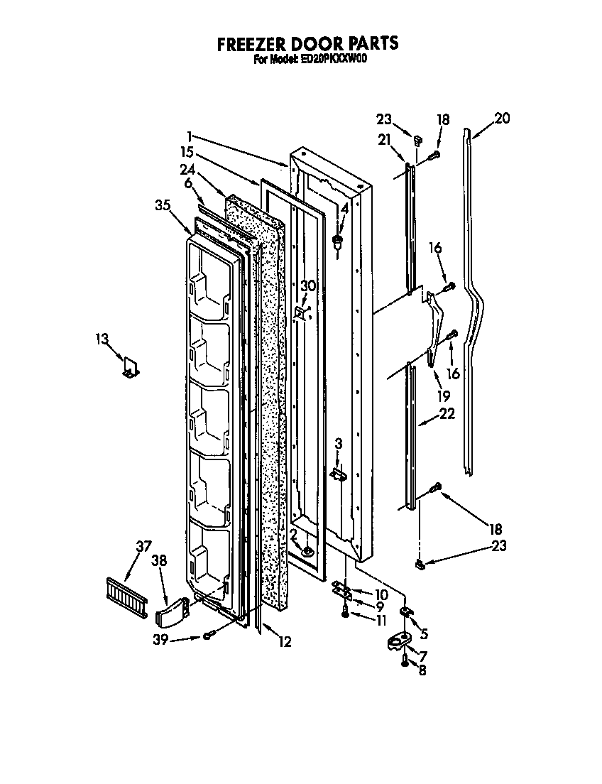 Freezer door