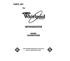Whirlpool ED20SKXXW00 front cover diagram